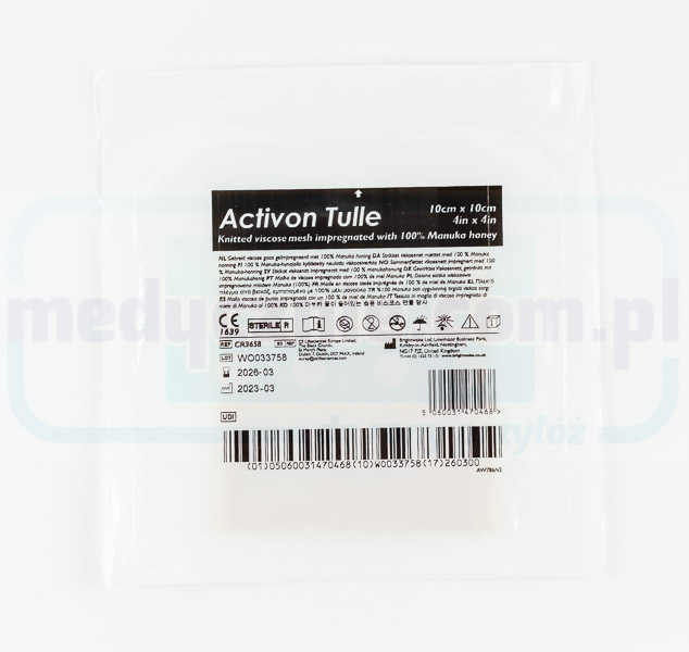 Activon Tulle 10* 10cm opatrunek z miodem manuka 1szt